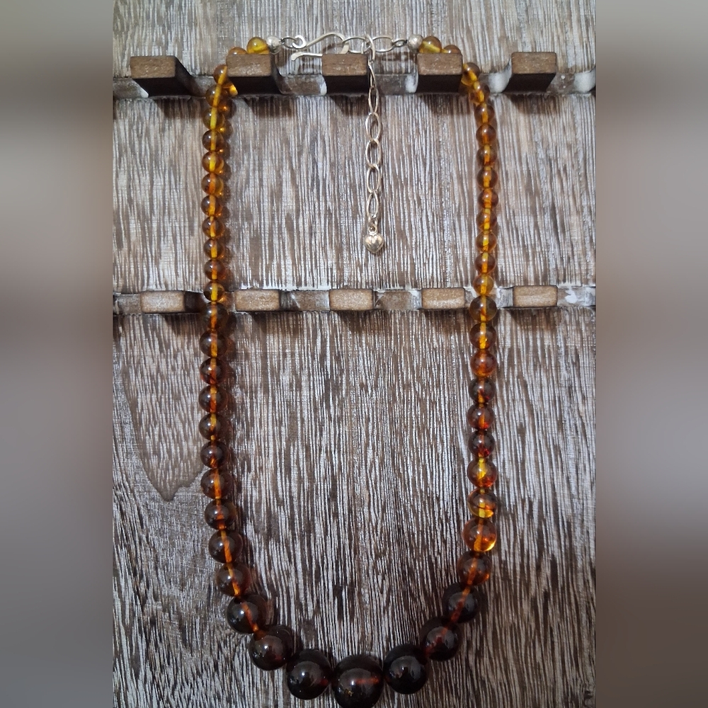 Jay King Mine Finds DTR .925 Baltic Amber Graduated Gemstone Beaded Necklace